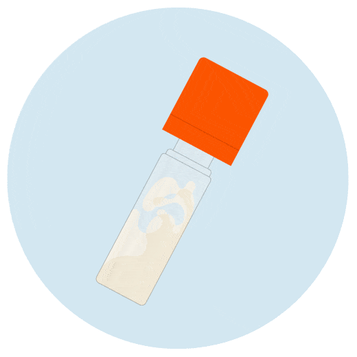 Illustration of liquid vitamin C serum base from C-Firma Fresh