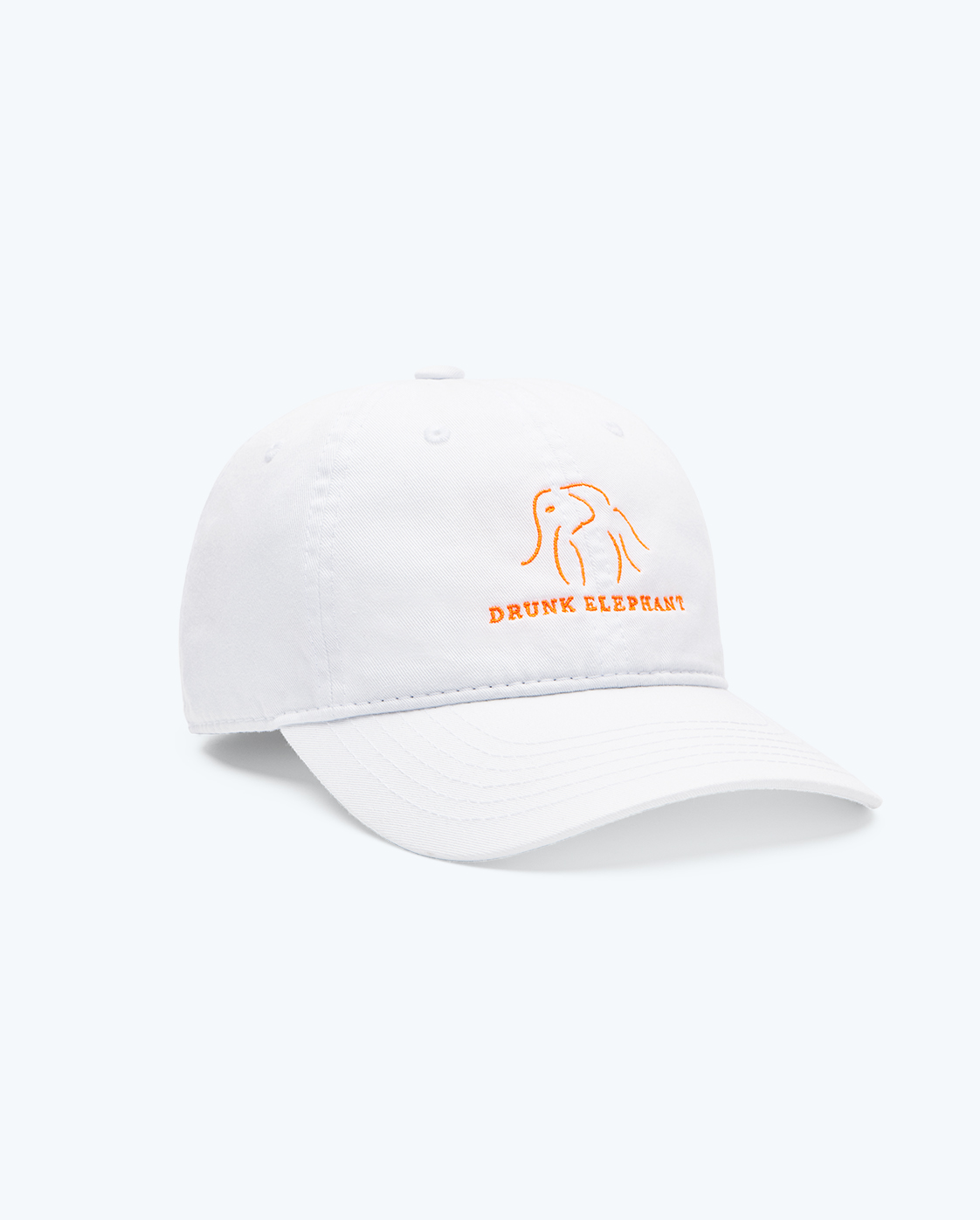 Hat, White with Orange Logo