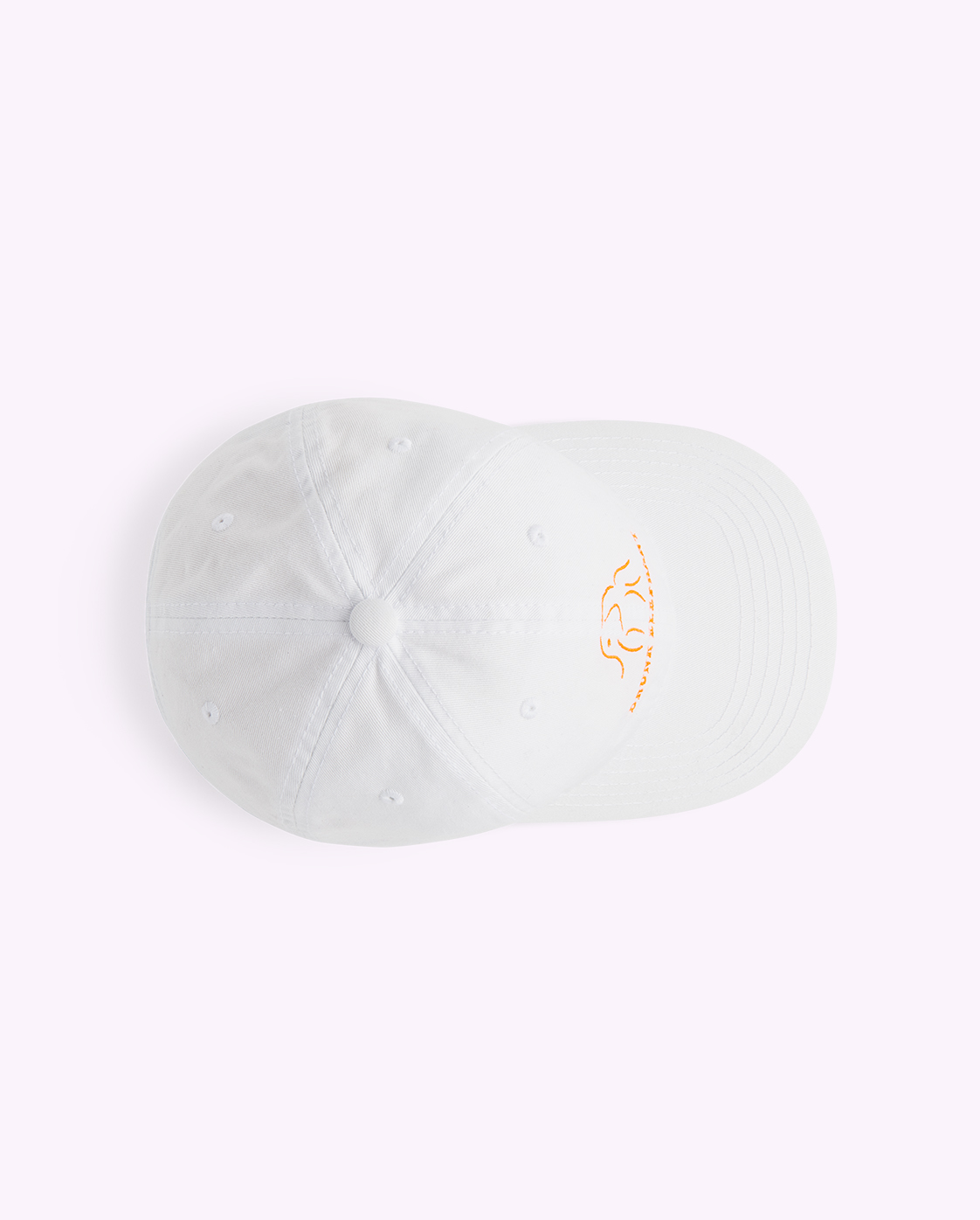 Hat, White with Orange Logo