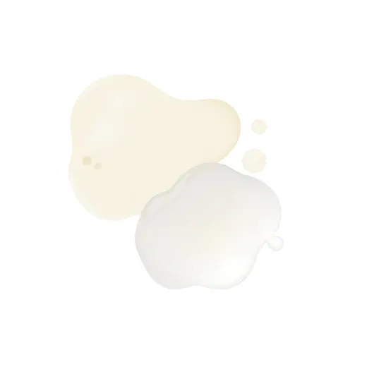 Illustration of blobs of C-Firma and Protini Serum side by side