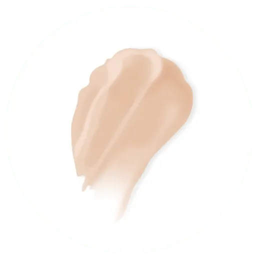 illustration of a tinted product swatch to show how Umbra Sheer's companion product, Umbra Tinte, has a slight brown colour