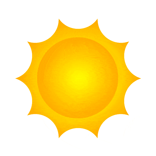 Illustration of a stylised sun spinning clockwise and then anticlockwise