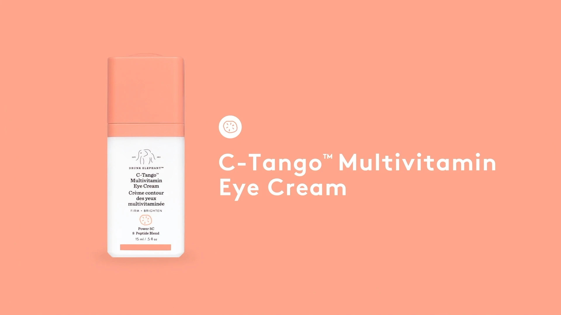 video introducing Drunk Elephant C-Tango Multivitamin Eye Cream