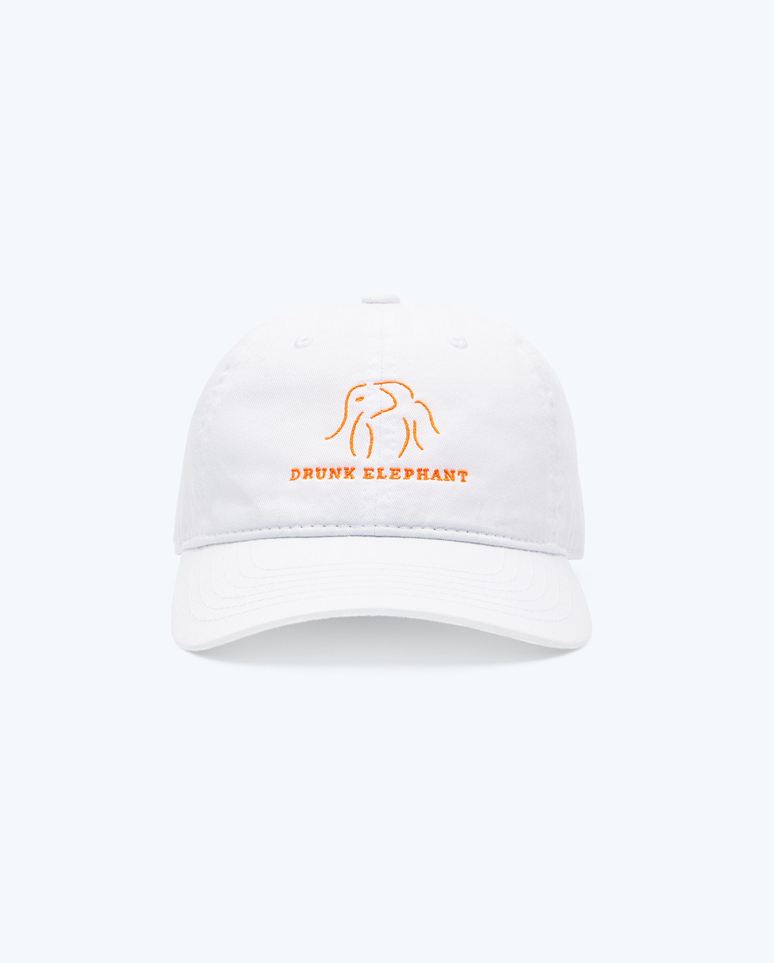 Hat, White with Orange Logo